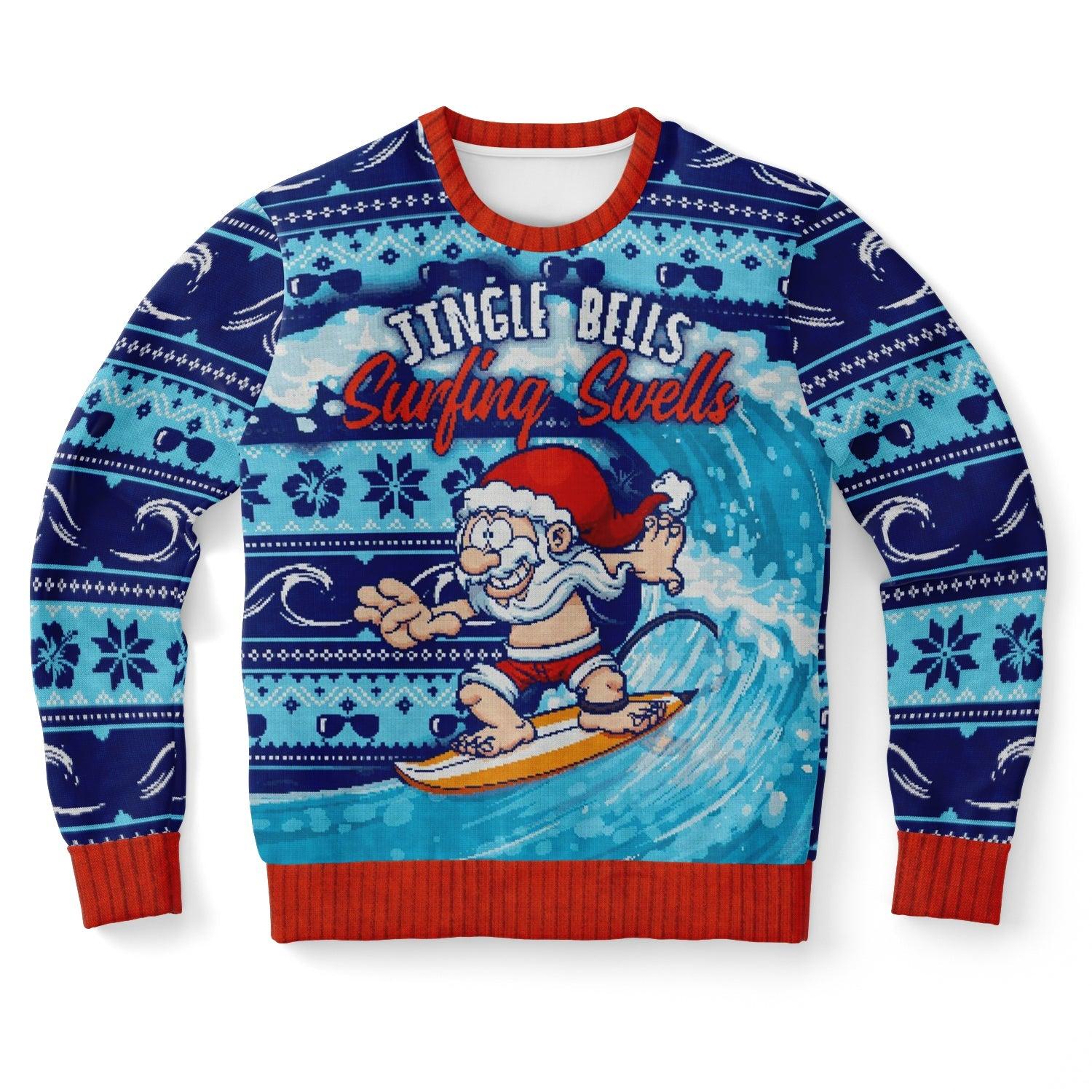 Jingle Bells Surfing Swells Ugly Christmas Sweater