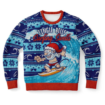 Jingle Bells Surfing Swells Ugly Christmas Sweater