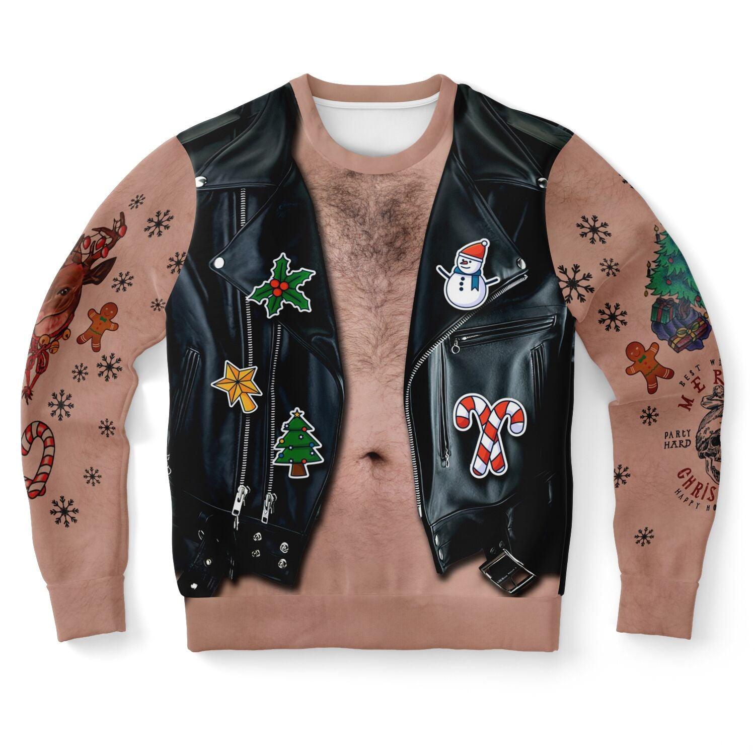 Biker Santa Ugly Sweater